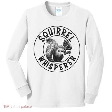 Cute Squirrel Whisperer Kids Long Sleeve Shirt