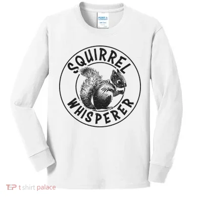 Cute Squirrel Whisperer Kids Long Sleeve Shirt
