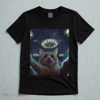 Cat Selfie With Ufos Aliens Kitten Funny Graphic T-Shirt thumb 5