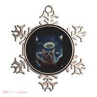Cat Selfie With Ufos Aliens Kitten Funny Graphic Ornament thumb 0