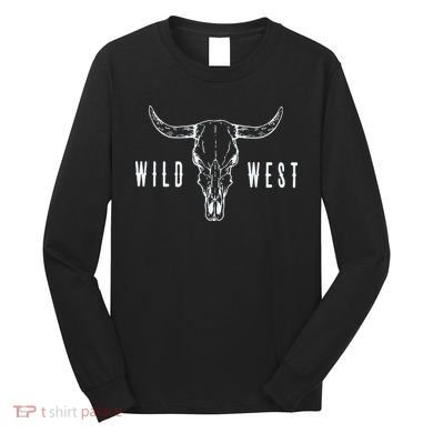 Cow Skull Wild West Long Sleeve Shirt