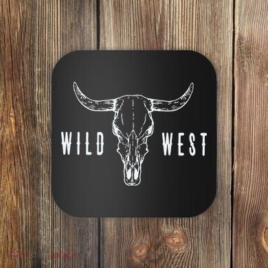 Cow Skull Wild West Coaster