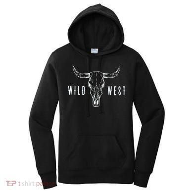 Cow Skull Wild West Women's Hoodie
