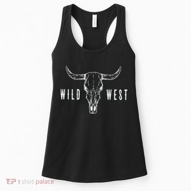 Cow Skull Wild West Women's Tank Top