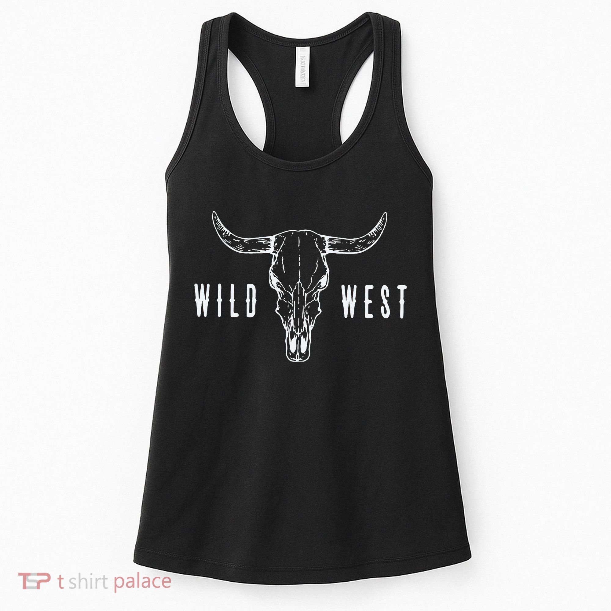 Cow Skull Wild West Women's Tank Top