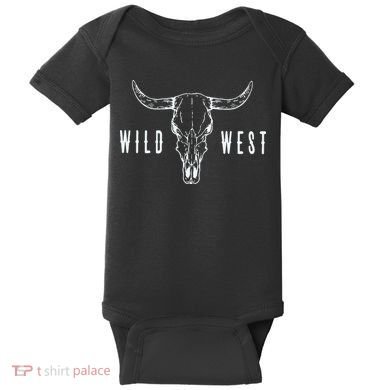 Cow Skull Wild West Baby Bodysuit