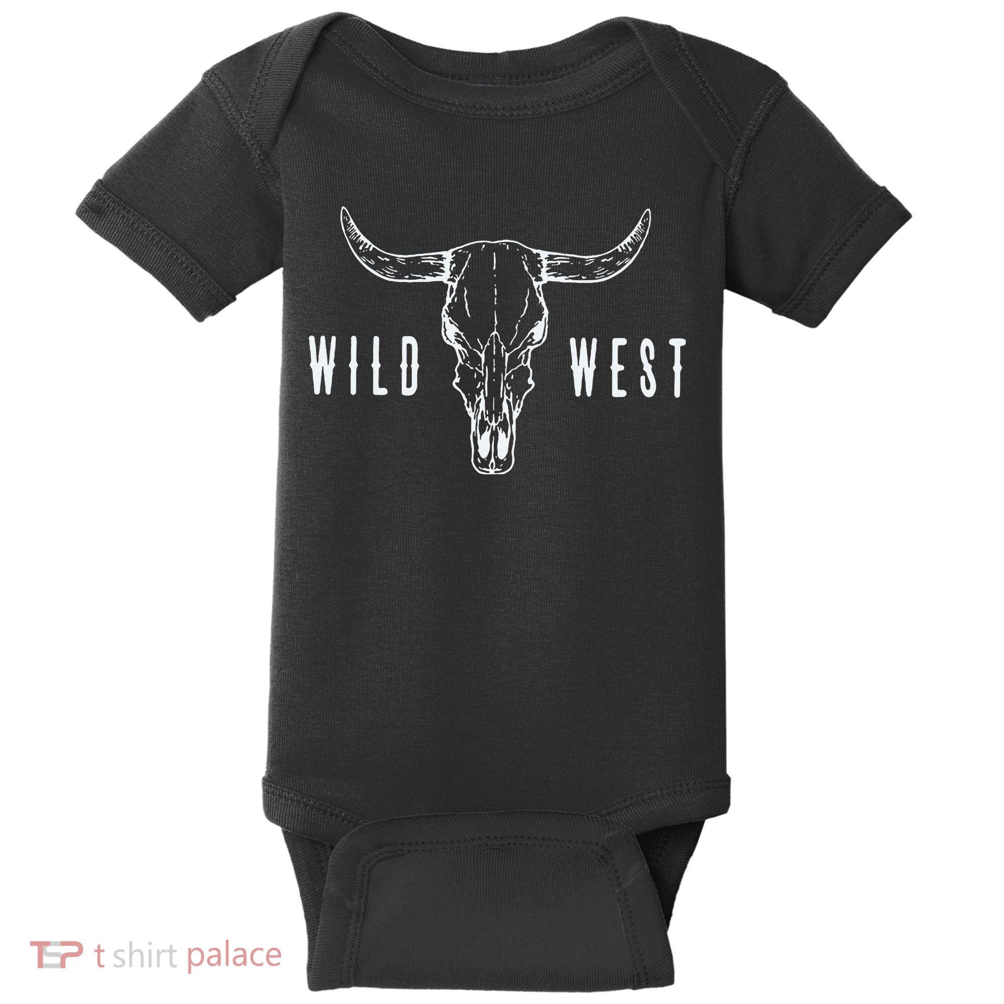 Cow Skull Wild West Baby Bodysuit