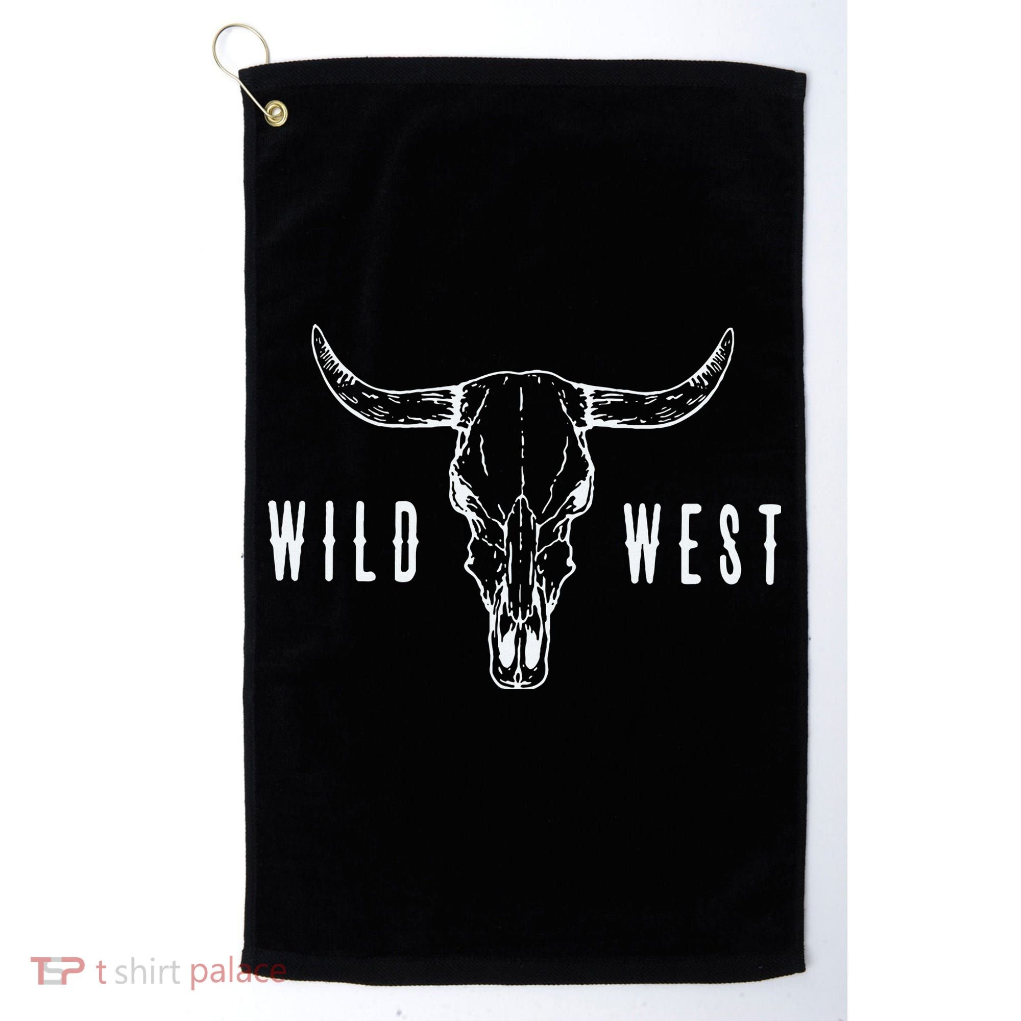 Cow Skull Wild West Golf Towel