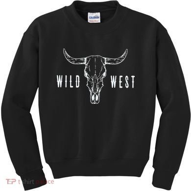Cow Skull Wild West Kids Sweatshirt