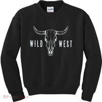 Cow Skull Wild West Kids Sweatshirt thumb 0