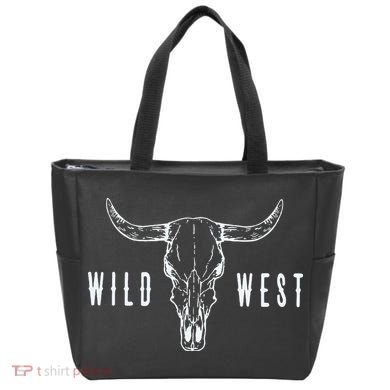 Cow Skull Wild West Tote Bag