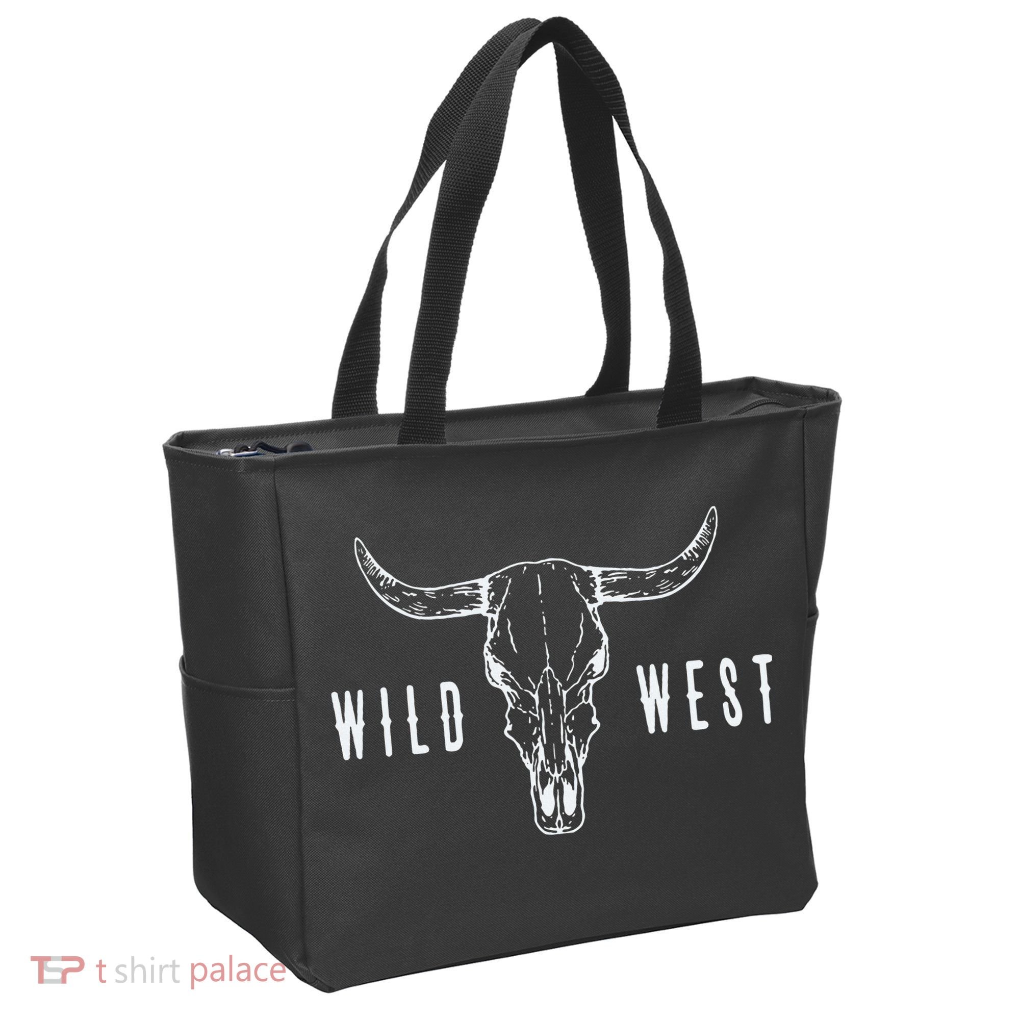 Cow Skull Wild West Tote Bag