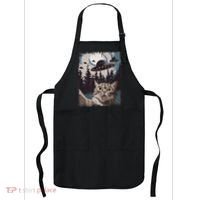 Cat Selfie With Ufo Alien Funny Cat Graphic Apron thumb 0