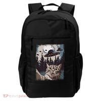 Cat Selfie With Ufo Alien Funny Cat Graphic Backpack thumb 0