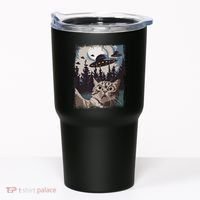 Cat Selfie With Ufo Alien Funny Cat Graphic Tumbler thumb 0