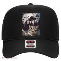 Cat Selfie With Ufo Alien Funny Cat Graphic Hat thumb 0