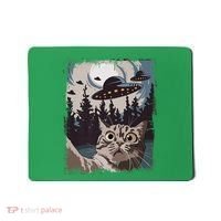 Cat Selfie With Ufo Alien Funny Cat Graphic Mousepad thumb 0