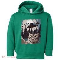 Cat Selfie With Ufo Alien Funny Cat Graphic Toddler Hoodie thumb 0