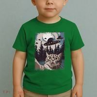 Cat Selfie With Ufo Alien Funny Cat Graphic Toddler T-Shirt thumb 2