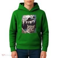 Cat Selfie With Ufo Alien Funny Cat Graphic Kids Hoodie thumb 4