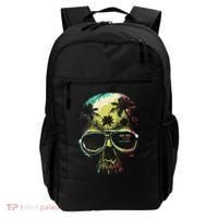 Cool Say Yes To New Adventures Tropical Grunge Skull Backpack thumb 0