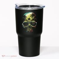 Cool Say Yes To New Adventures Tropical Grunge Skull Tumbler thumb 0