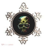 Cool Say Yes To New Adventures Tropical Grunge Skull Ornament thumb 0