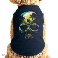Cool Say Yes To New Adventures Tropical Grunge Skull Doggie Tank thumb 0