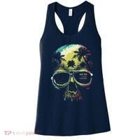 Cool Say Yes To New Adventures Tropical Grunge Skull Women's Tank Top thumb 0