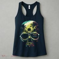 Cool Say Yes To New Adventures Tropical Grunge Skull Women's Tank Top thumb 3