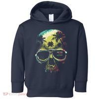 Cool Say Yes To New Adventures Tropical Grunge Skull Toddler Hoodie thumb 0