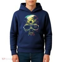 Cool Say Yes To New Adventures Tropical Grunge Skull Kids Hoodie thumb 4