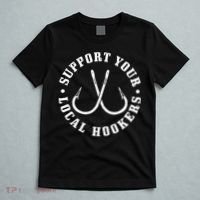 Cute Support Your Local Hookers Fisherman Fish Funny Fishing T-Shirt thumb 5