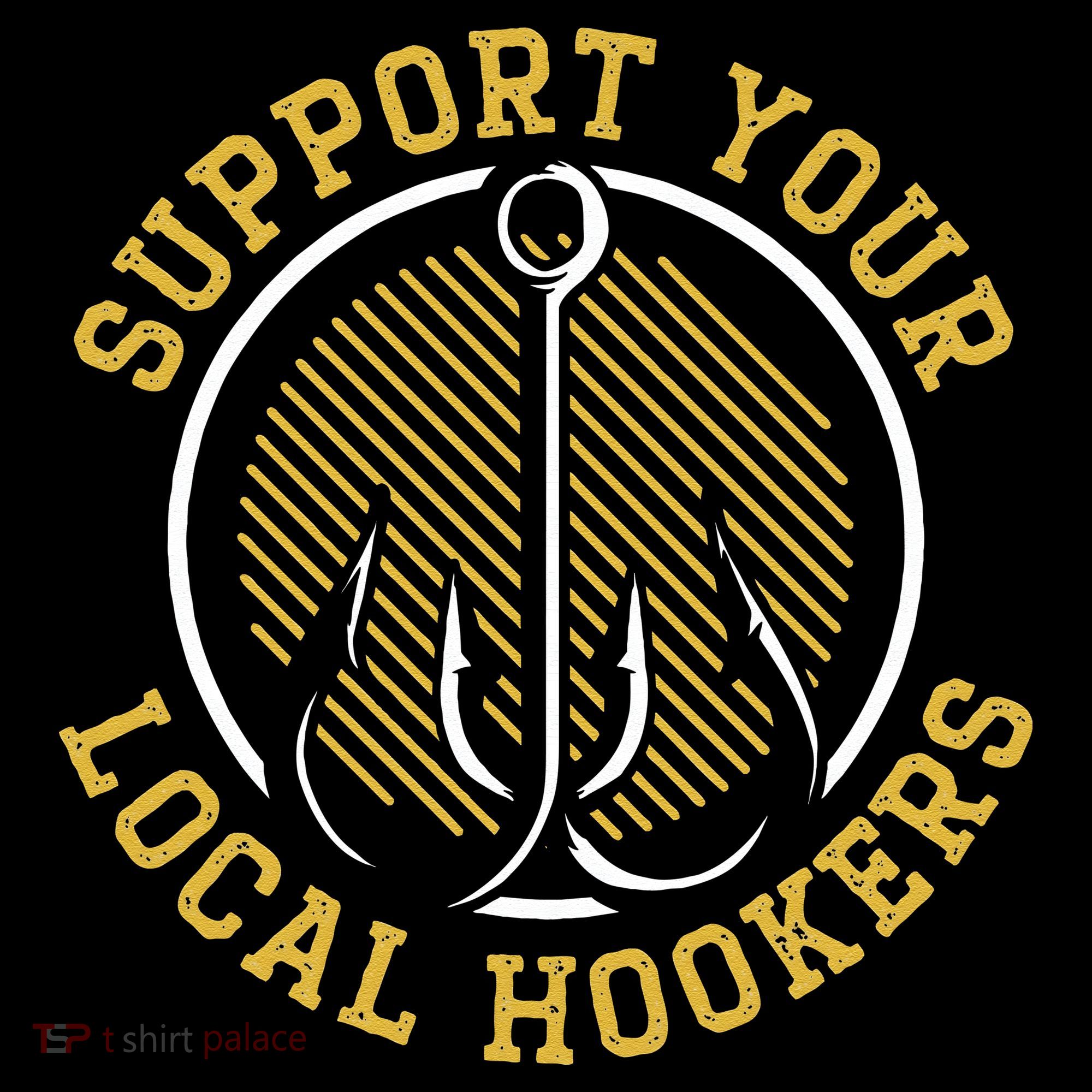 Cute Support Your Local Hookers Fishing Fisherman Master Baiter Coffee Mug