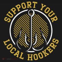 Cute Support Your Local Hookers Fishing Fisherman Master Baiter Ornament thumb 1