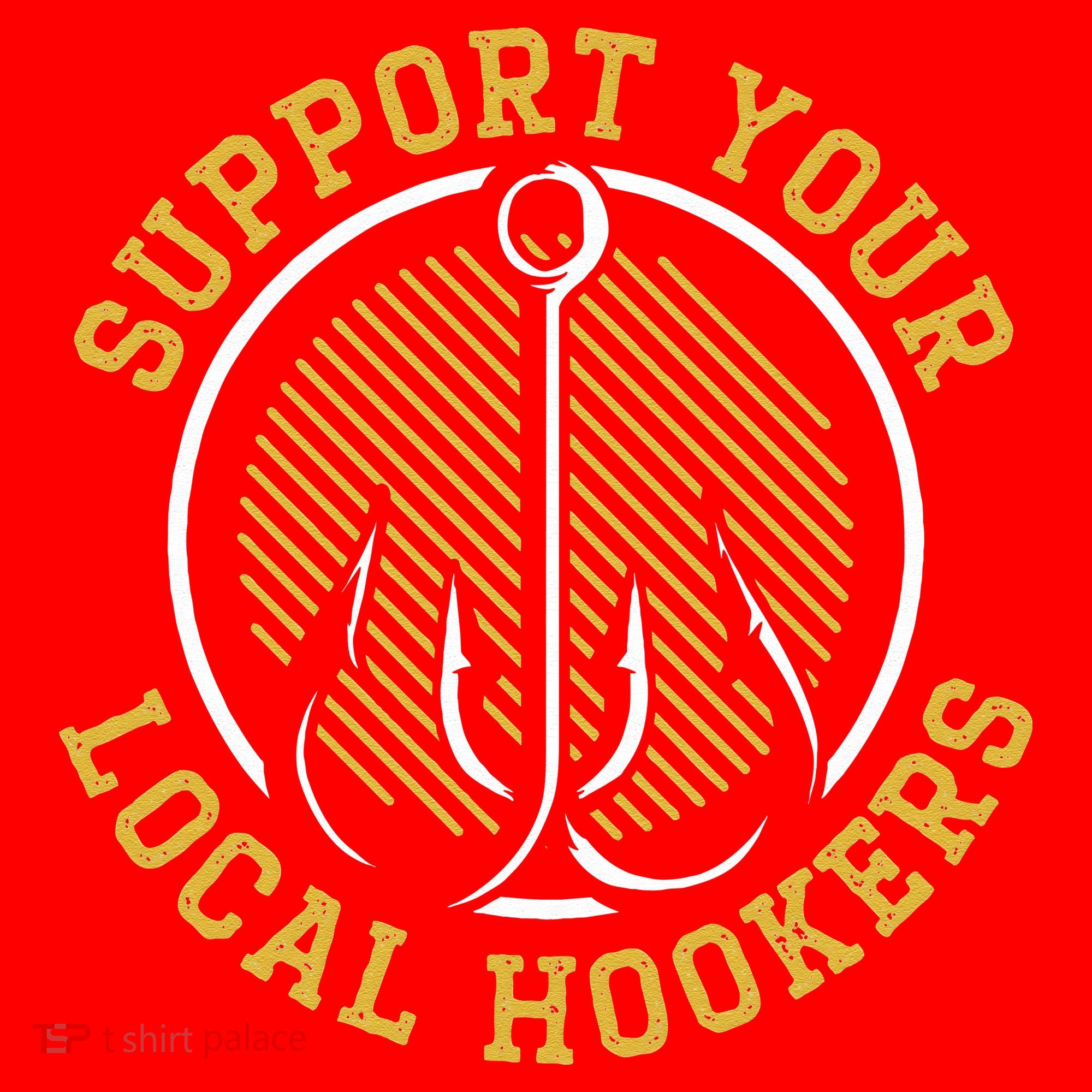 Cute Support Your Local Hookers Fishing Fisherman Master Baiter Santa Hat
