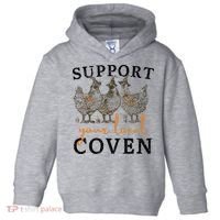 Chicken Support Your Local Coven Witch Girl Farm Lover Toddler Hoodie thumb 0