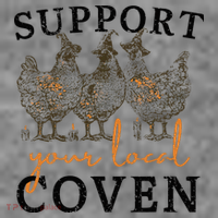 Chicken Support Your Local Coven Witch Girl Farm Lover Toddler Hoodie thumb 2