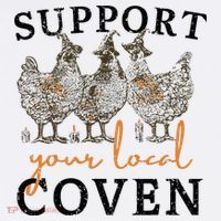 Chicken Support Your Local Coven Witch Girl Farm Lover Women's Hoodie thumb 2