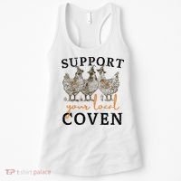 Chicken Support Your Local Coven Witch Girl Farm Lover Women's Tank Top thumb 0
