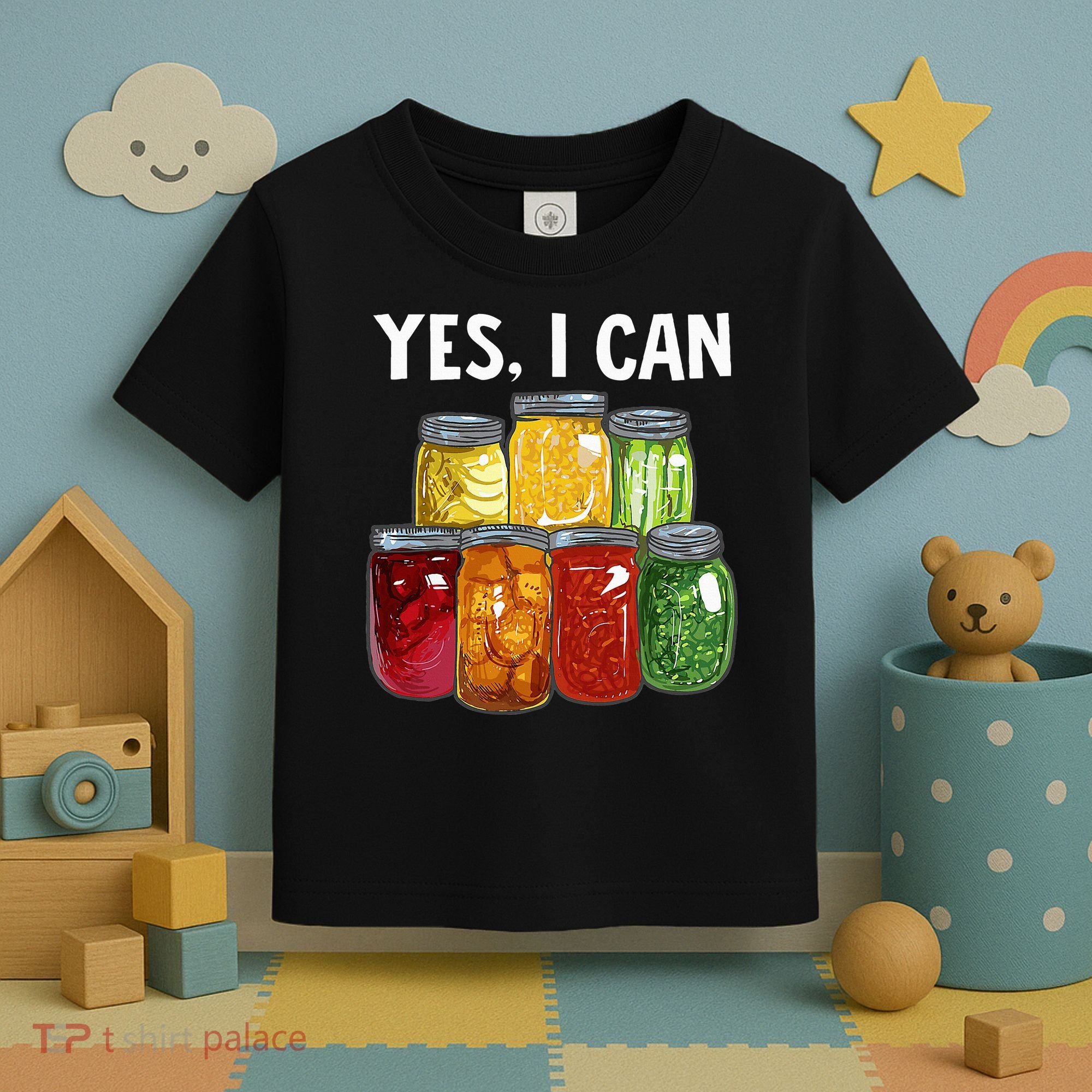 Canning Season Yes I Can Jar Pickling Preserving Food Canner Toddler T-Shirt