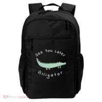 Cute See You Later Alligator Funny Zoo Animal Gift Backpack thumb 0