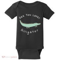 Cute See You Later Alligator Funny Zoo Animal Gift Baby Bodysuit thumb 0