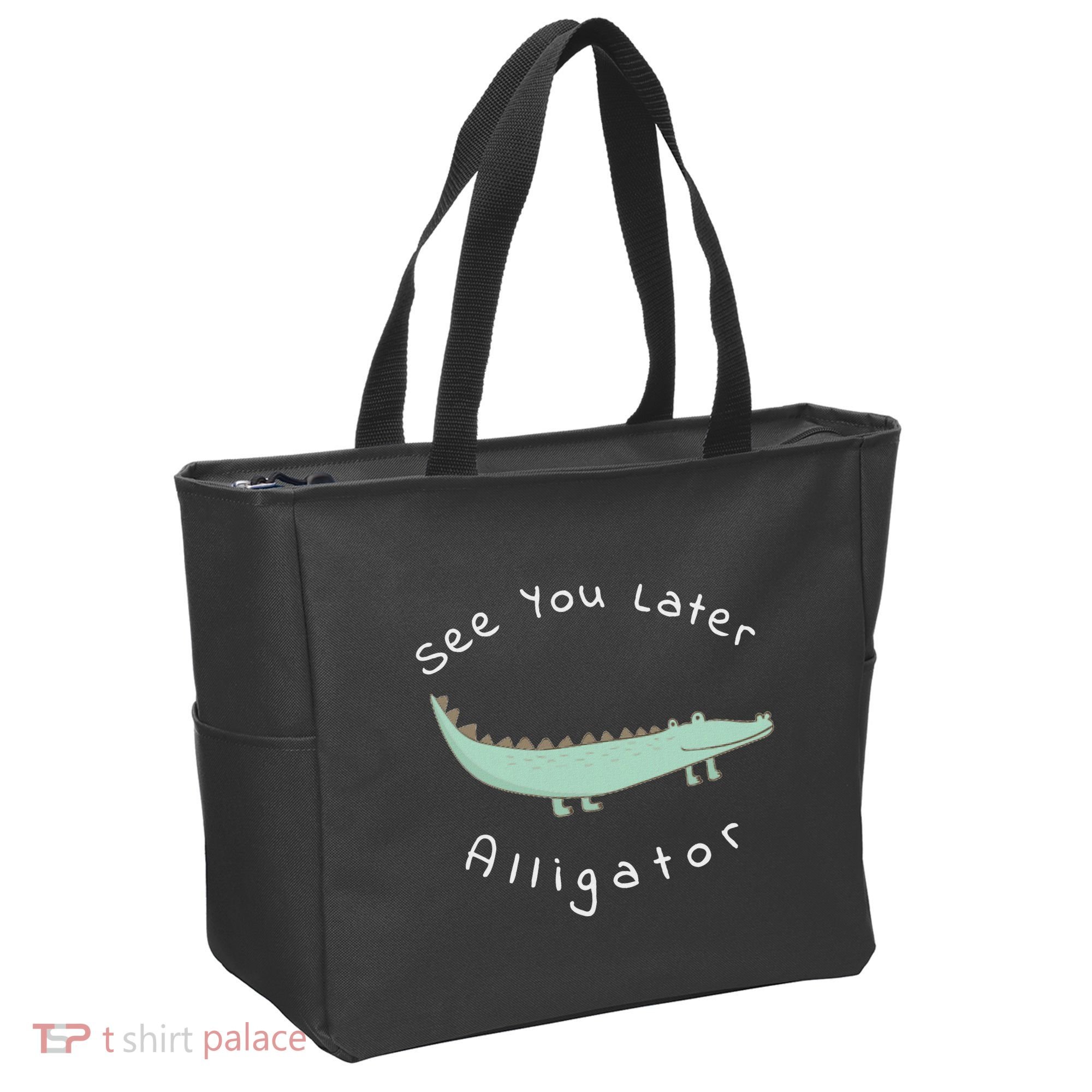 Cute See You Later Alligator Funny Zoo Animal Gift Tote Bag