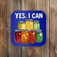 Canning Season Yes I Can Jar Pickling Preserving Food Canner Gift Coaster thumb 0
