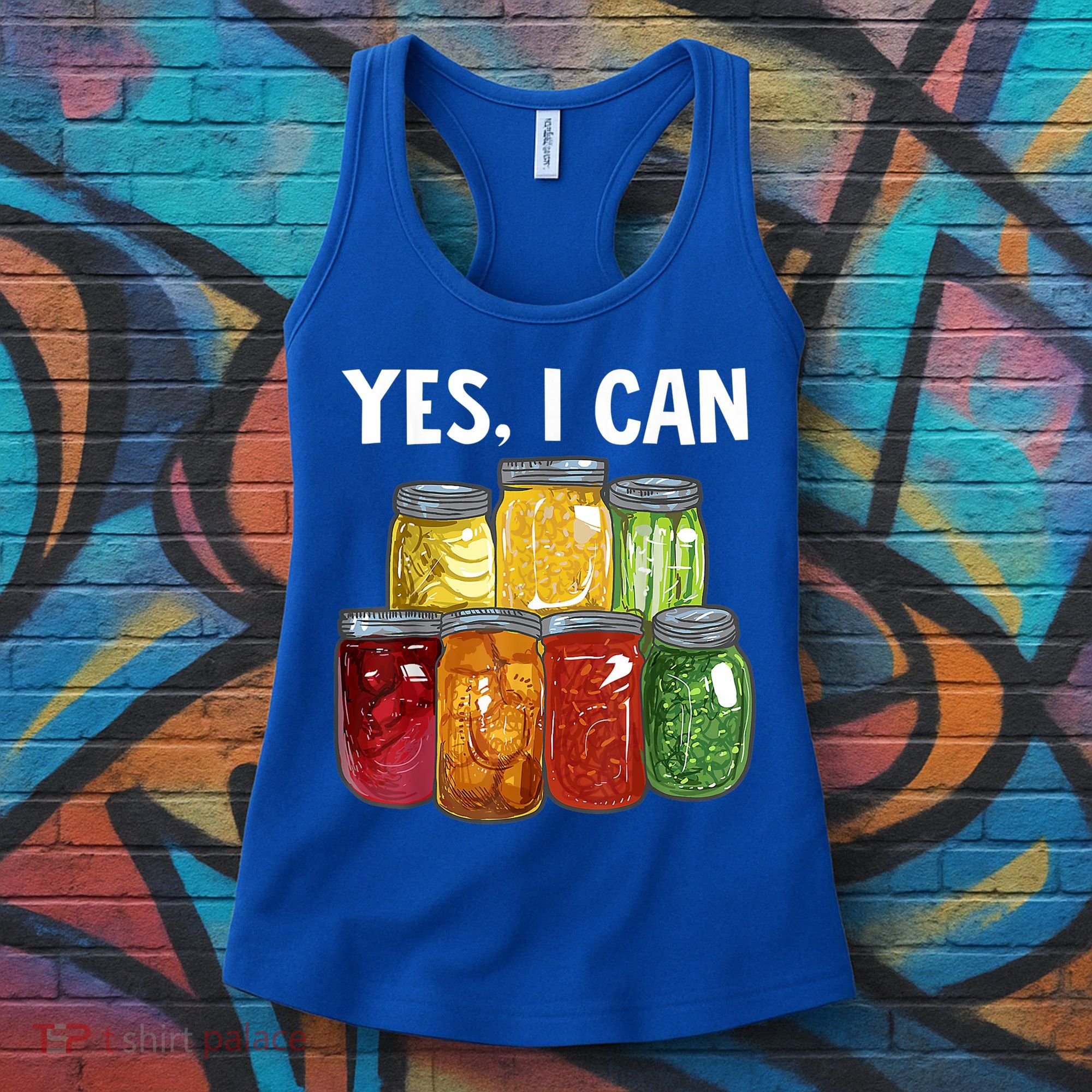 Canning Season Yes I Can Jar Pickling Preserving Food Canner Gift Women's Tank Top