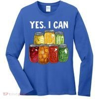Canning Season Yes I Can Jar Pickling Preserving Food Canner Gift Women's Long Sleeve Shirt thumb 0