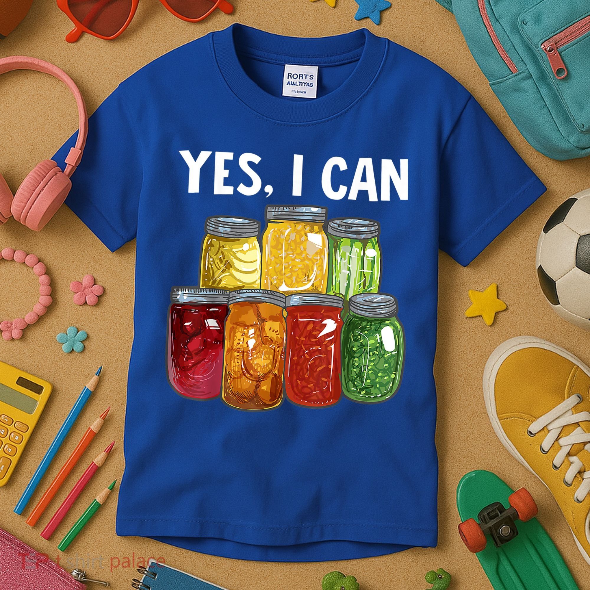 Canning Season Yes I Can Jar Pickling Preserving Food Canner Gift Kids T-Shirt