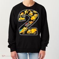 Construction Truck 2nd Birthday 2 Years Old Digger Builder Women's Sweatshirt thumb 0