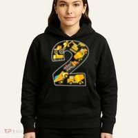 Construction Truck 2nd Birthday 2 Years Old Digger Builder Hoodie thumb 5